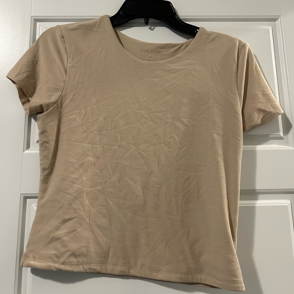 Pink Rose Classic Tan Top